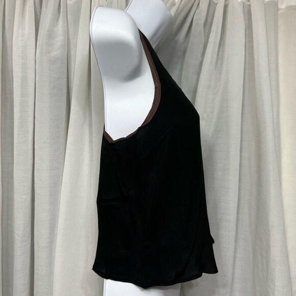 Maeve By Anthropologie Women's Black Top Size 0P 100% Silk - Picture 9 of 14